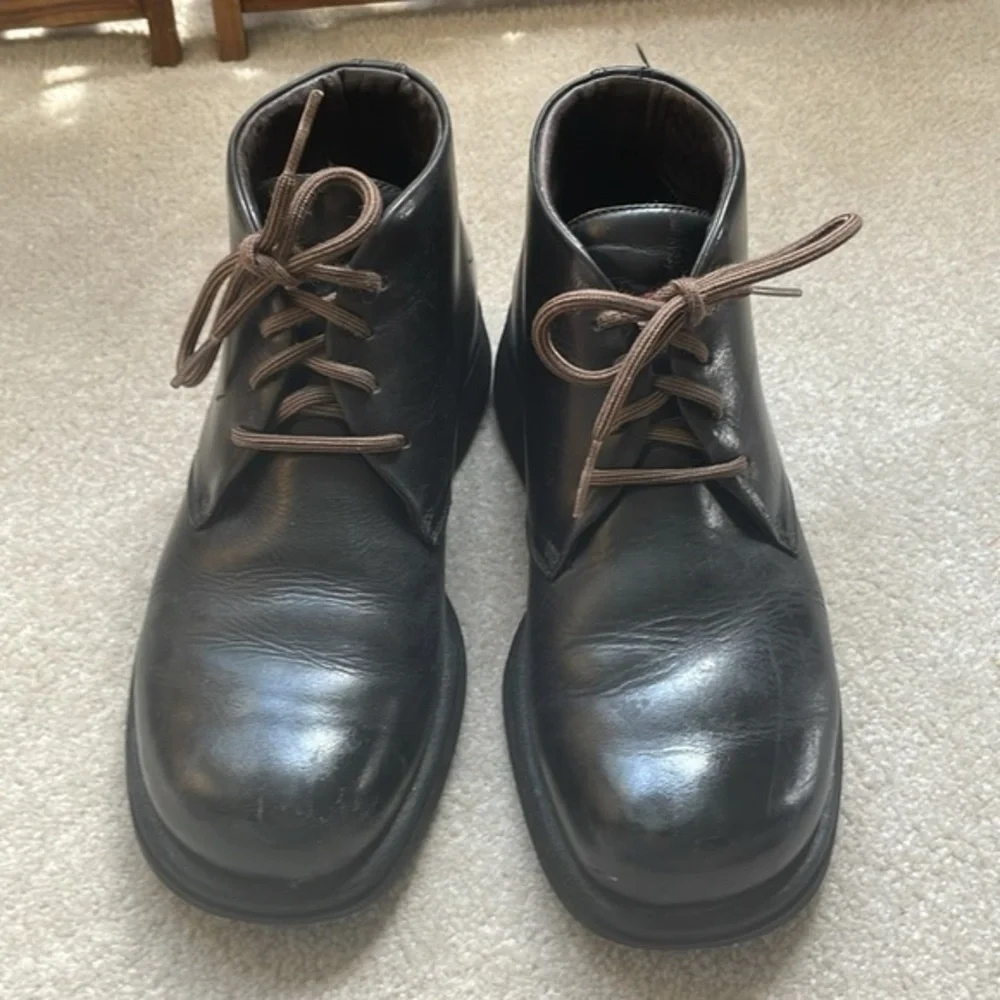 Havana Joe black leather lace up boots